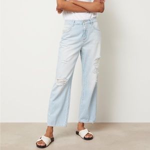Closed Organic Cotton Gill Light Wash Ripped Jeans Size 23 Free People